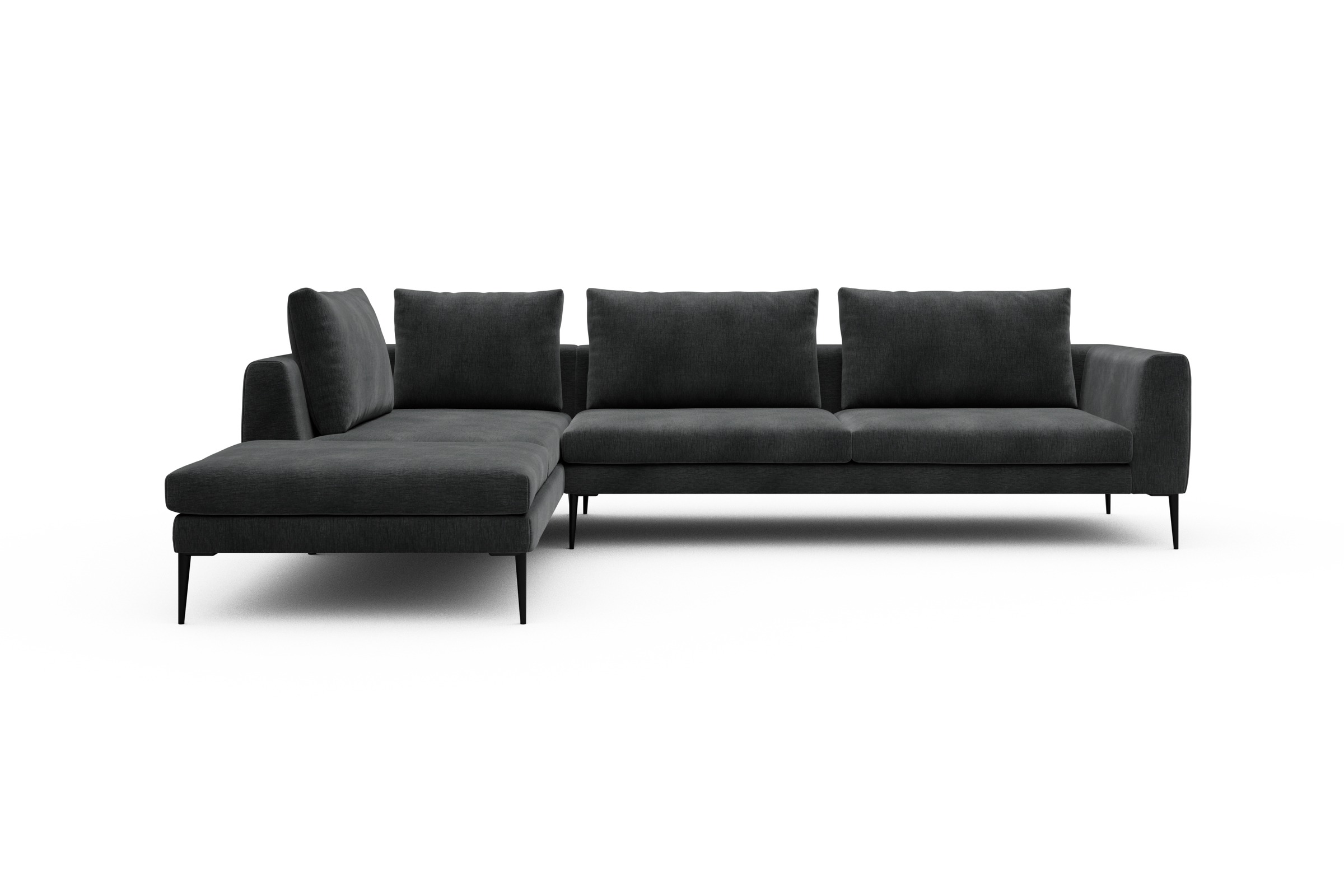 Skandi Home Ecksofa Paul Relax-Ecke rechts mit 3-Sitzer Smooth-Deep-Warm-Grey moebelfaktor