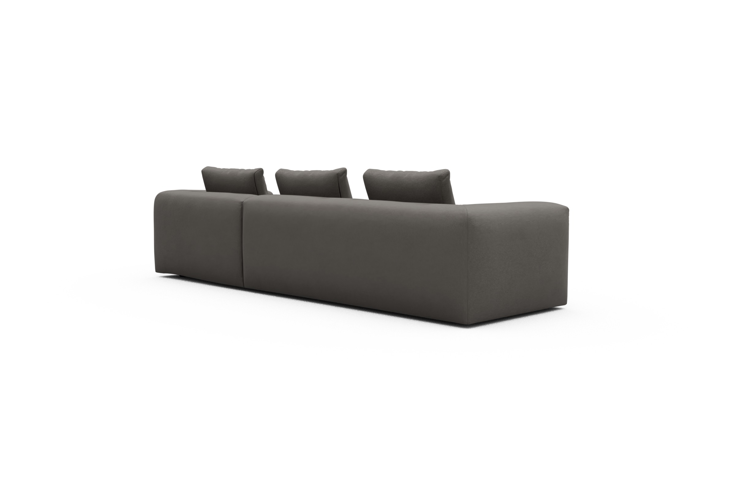 Ecksofa Fred Chaiselongue rechts mit 2,5-Sitzer Satya-Taupe