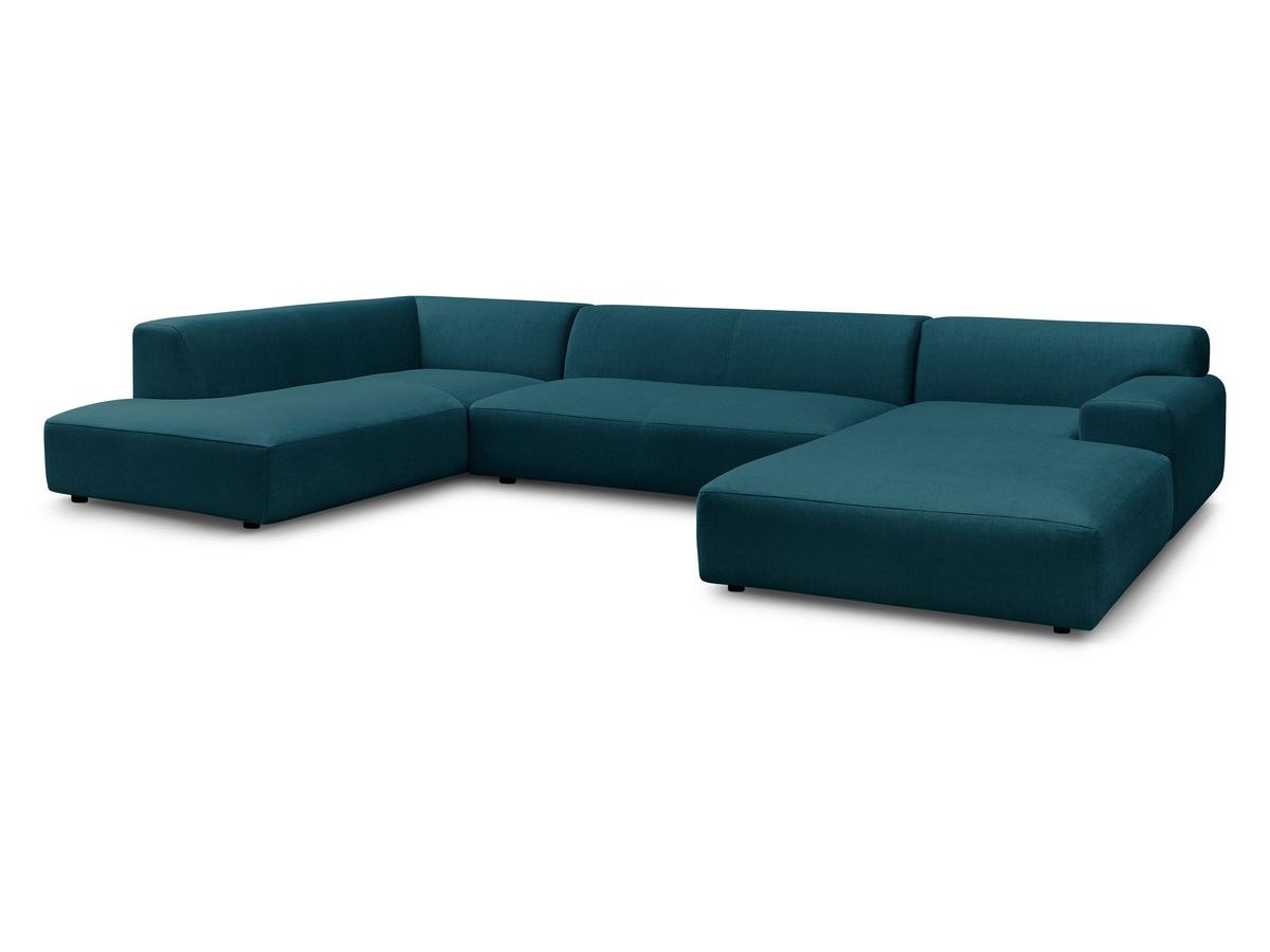 Bobochic Lavena Wohnlandschaft 399 × 220 cm Samt Dunkelblau Ecke rechts