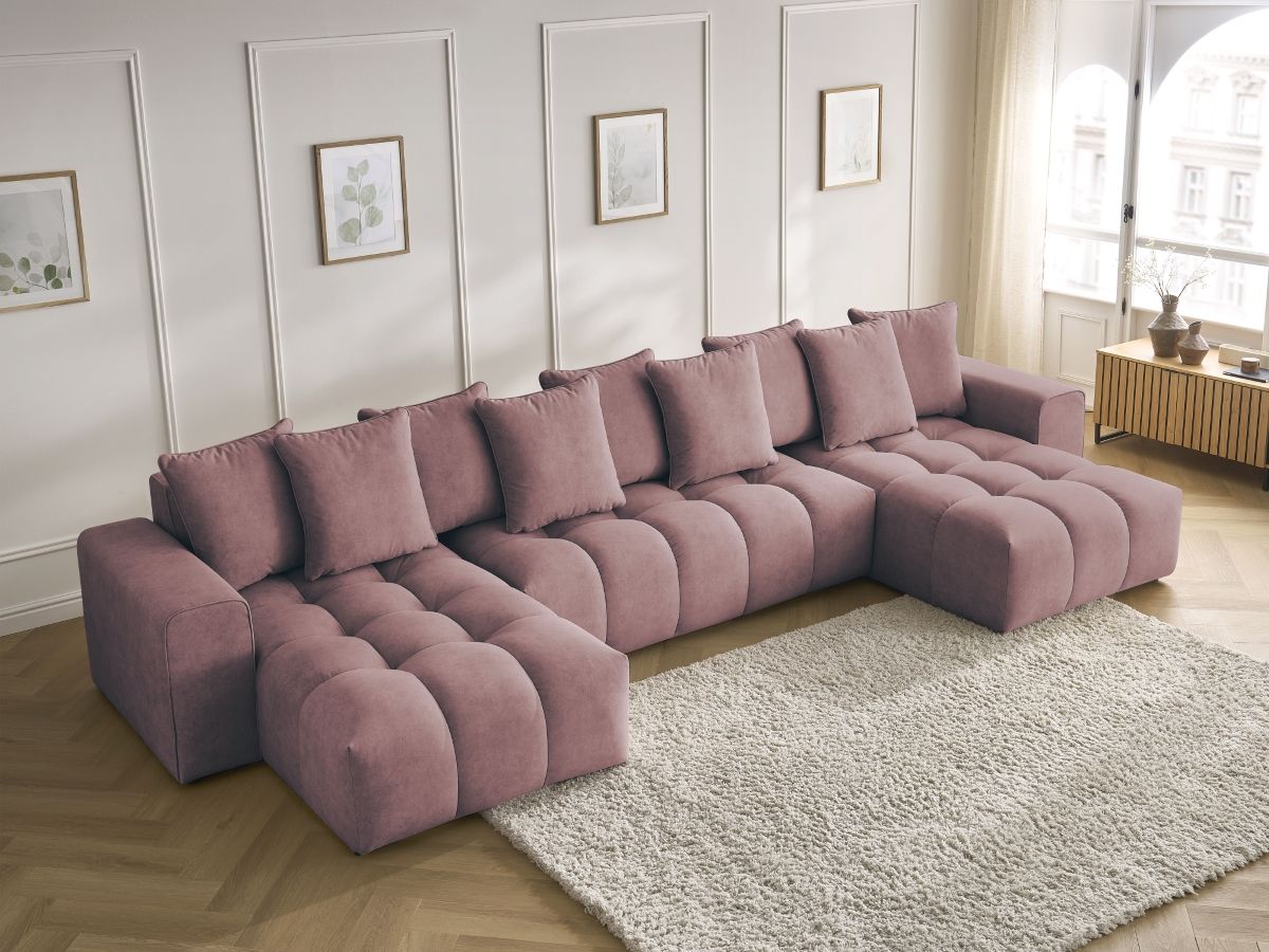 Bobochic Mont-blanc Wohnlandschaft Samt Rosa