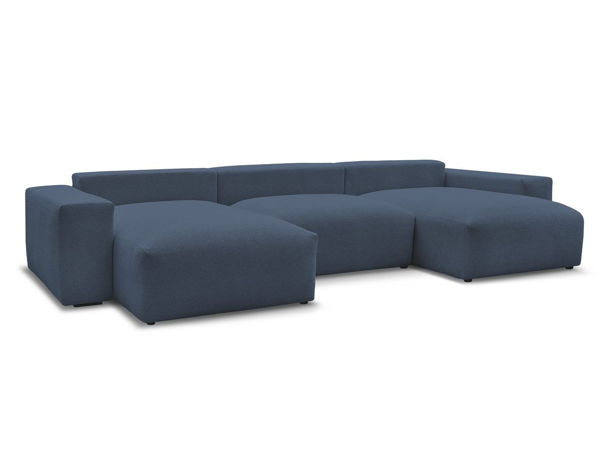 Bobochic Voltaire Wohnlandschaft 420 × 174 cm Melange-Stoff Dunkelblau