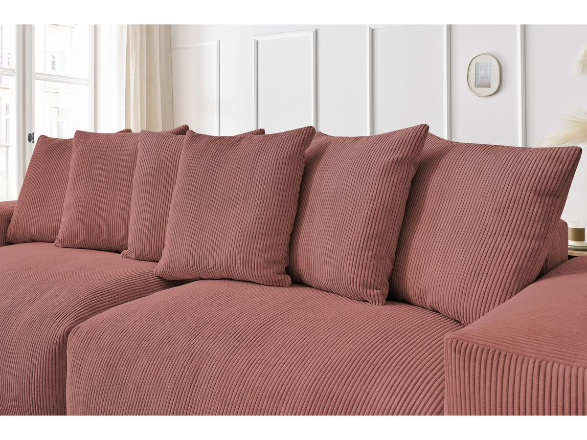 Bobochic Voltaire Sofa 4-Sitzer 320 × 124 cm Cordsamt Rosa