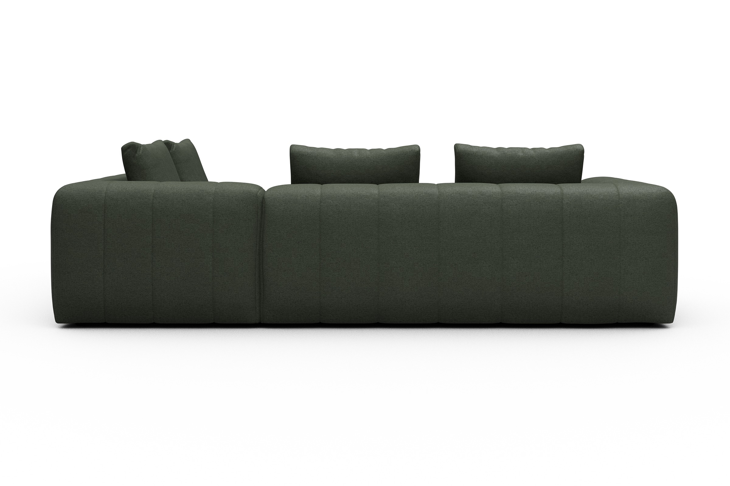 Ecksofa Hugo 2x 2,5-Sitzer Armlehne links Denari-Forest-Green