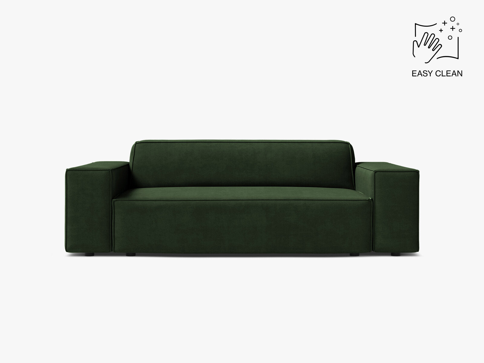 Micadoni Jodie Sofa 2-Sitzer Samt Venus Flaschengrün