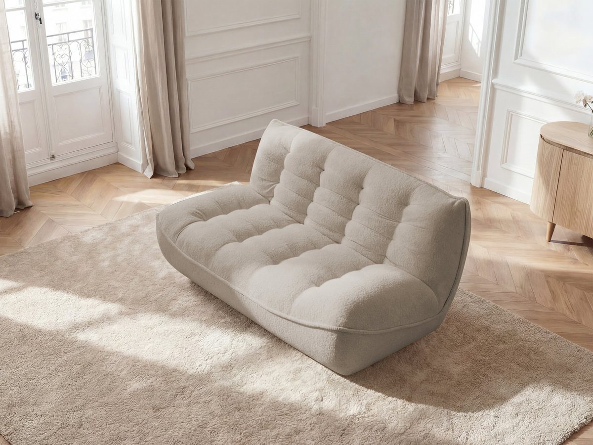 Bobochic Serena Sofamodul 2-Sitzer Melange-Stoff Taupe