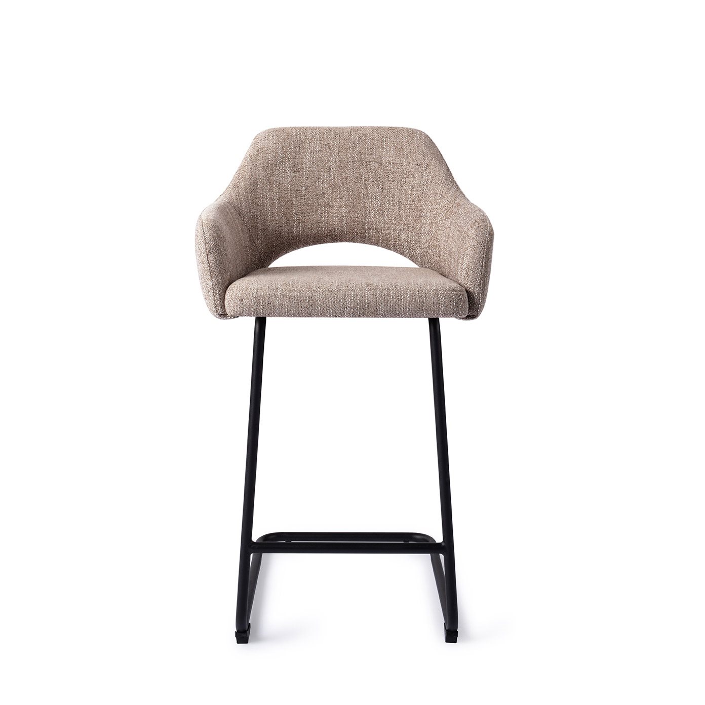 Jesper Home Barhocker Yanai Biscuit-Beach Arch Schwarz Barhöhe (75cm) moebelfaktor