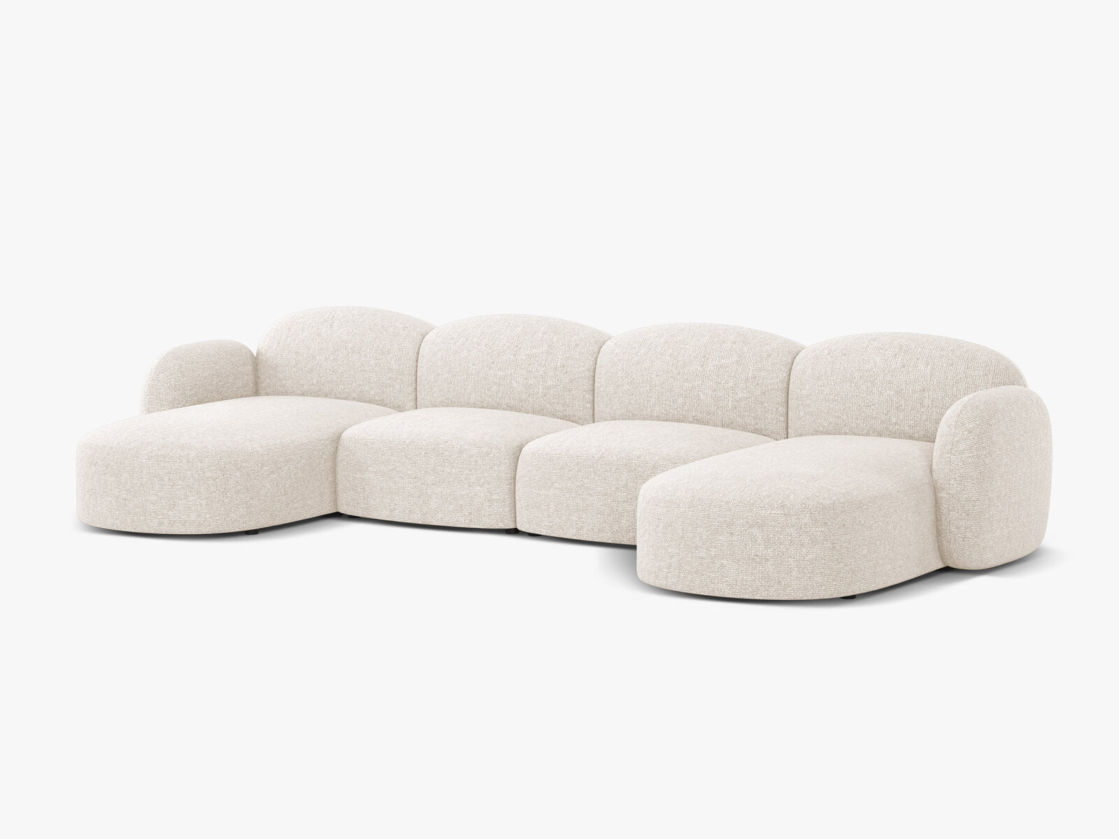 Micadoni Panorama Sofa Blair 6-Sitzer Chenille Eden Helles Beige