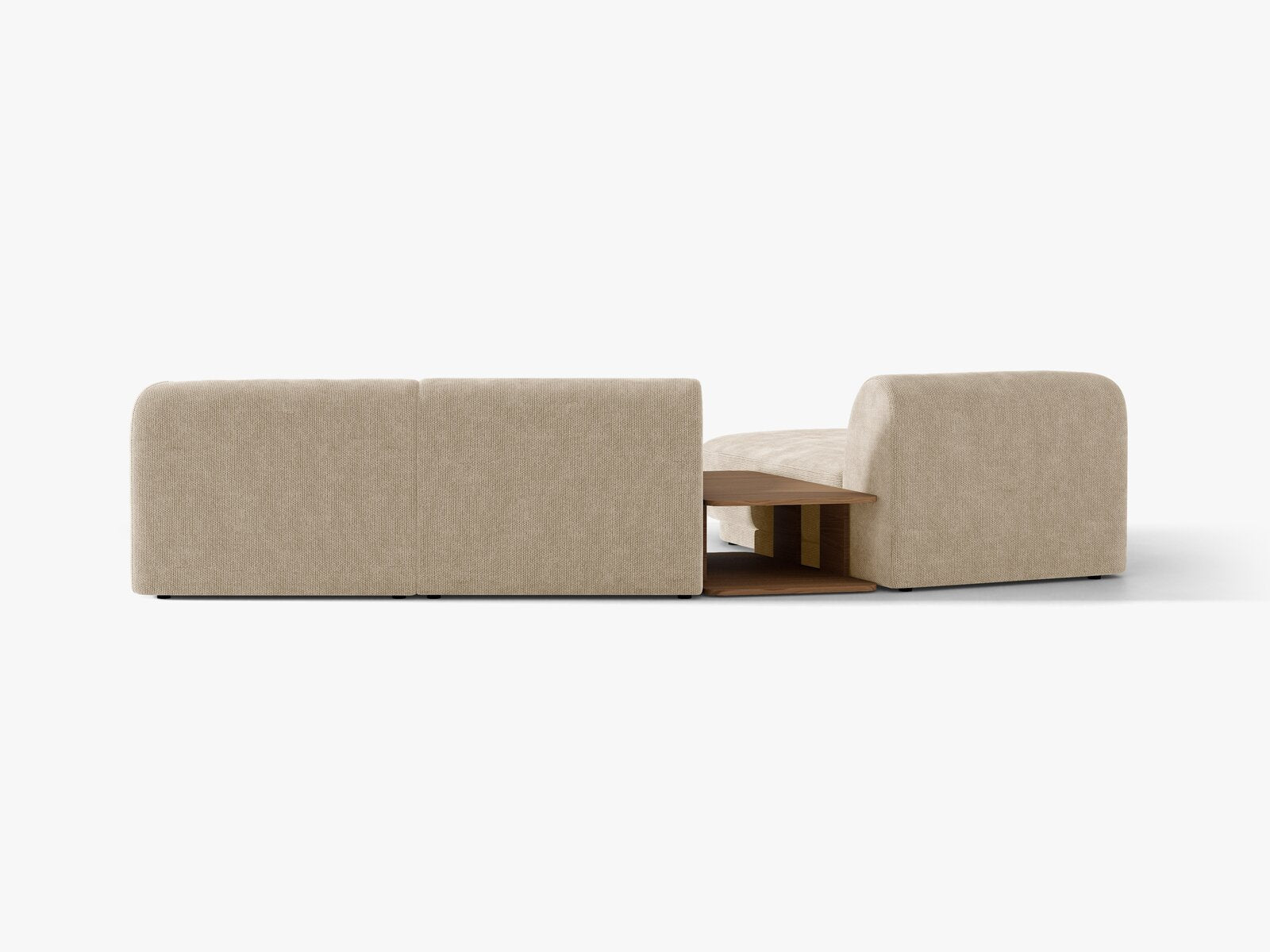 Micadoni Modulares Sofa Miley mit Recamiere 3-Sitzer Links Chenille Eden Beige