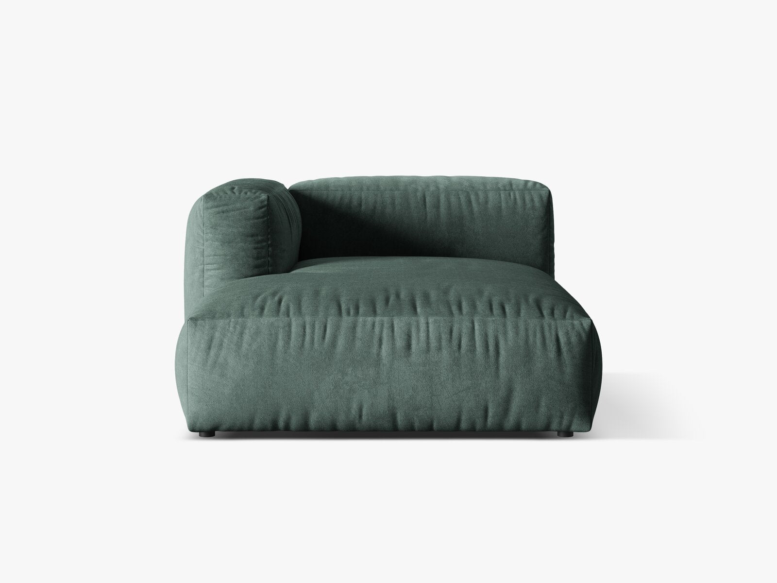 Micadoni Recamiere Martina 1-Sitzer Links Samt Vogue Petrol