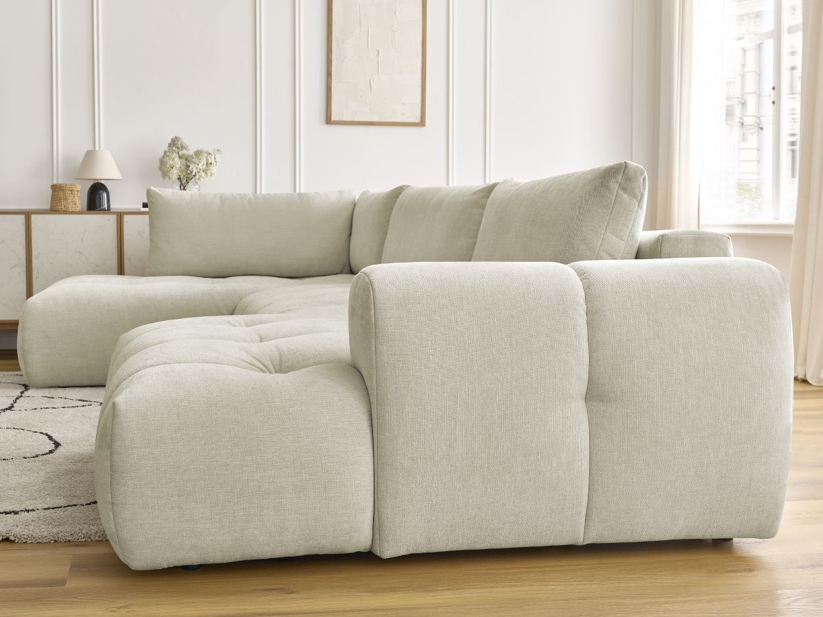 Bobochic Fuji Wohnlandschaft Stoff Beige Ecke rechts