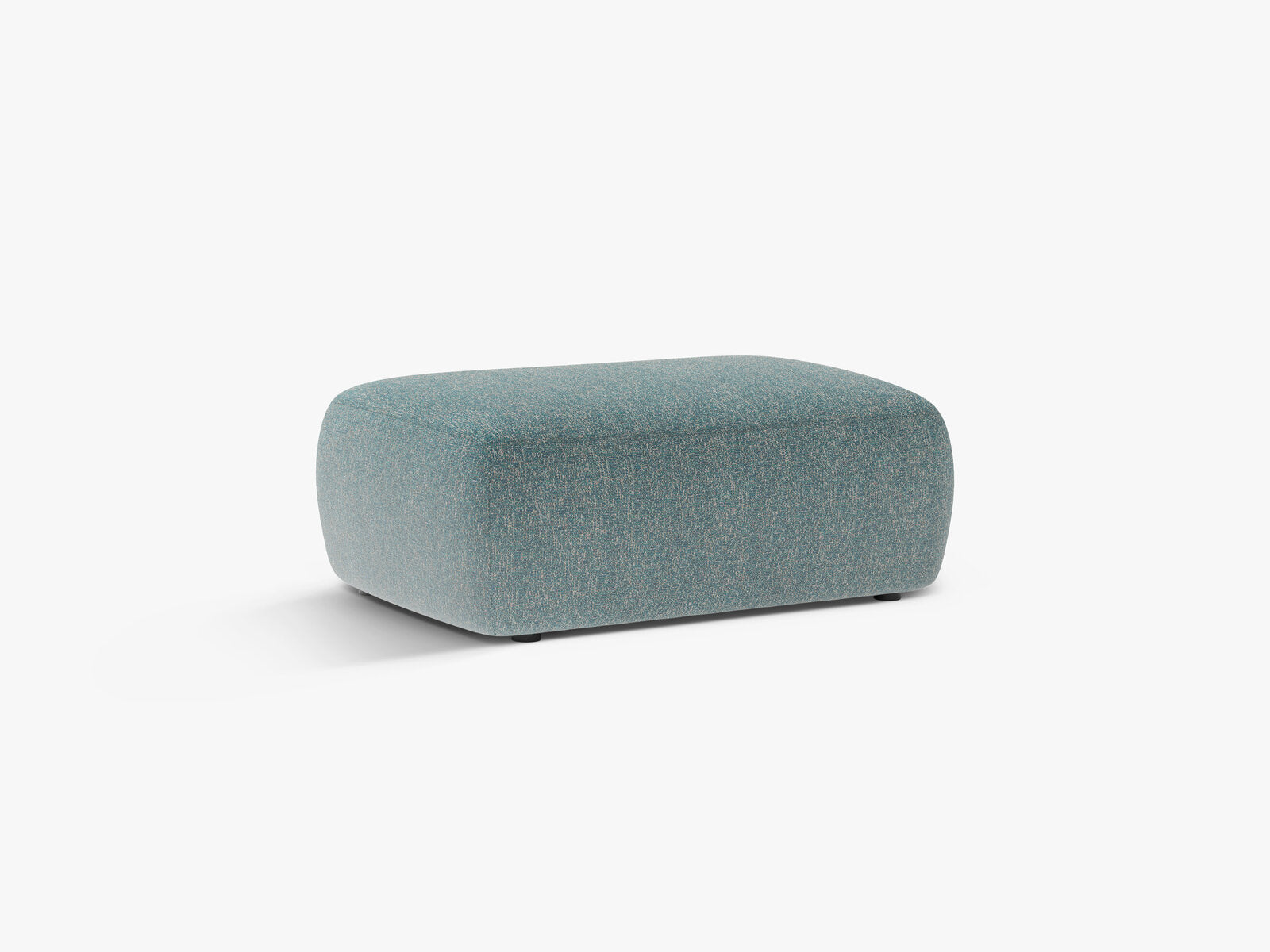 Micadoni Hocker Kate 1-Sitzer Strukturierter Stoff Blau Melange