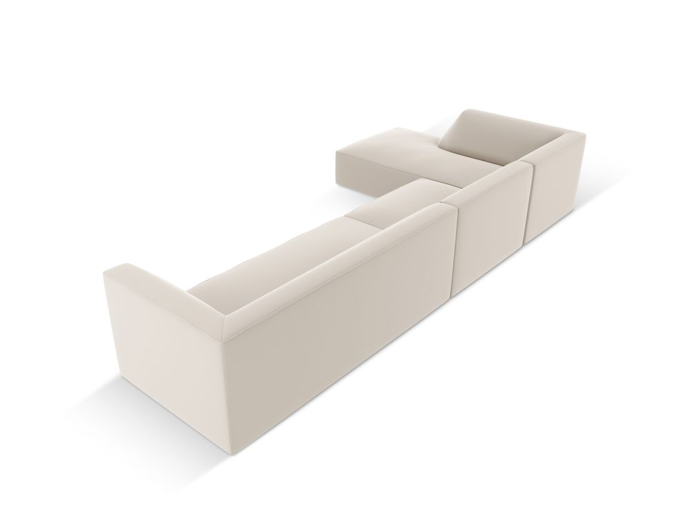 Cosmopolitan Design Ecksofa Siena 5-Sitzer Kunstleder Pacifico Taubengrau Links