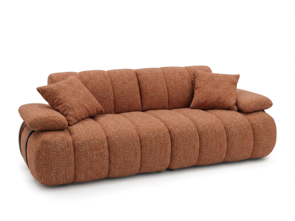 Bobochic Rivoli Sofa 4-Sitzer Melange-Stoff Orange