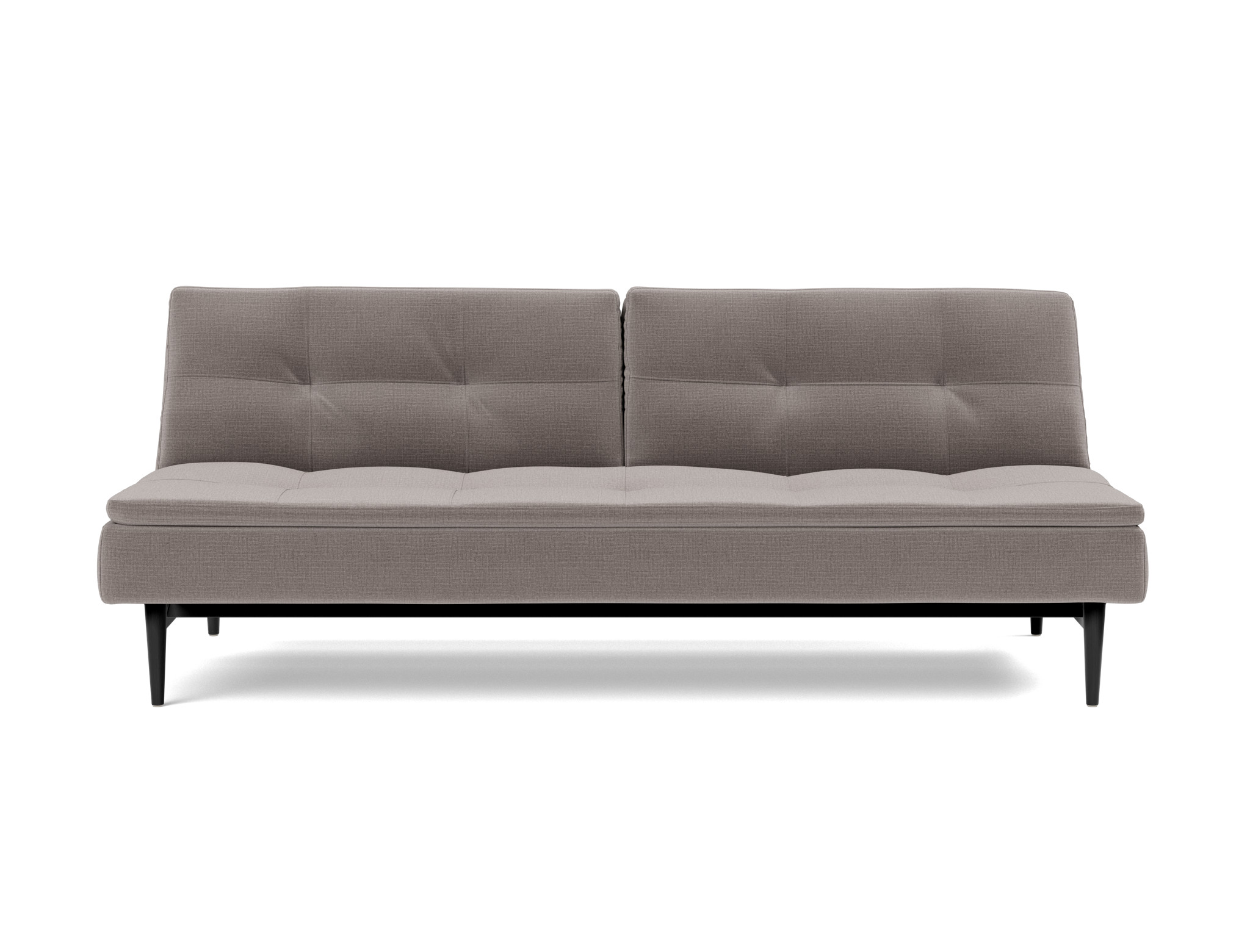 Schlafsofa Dublexo Chenille Esina 418-Truffle Beine Styletto Eiche schwarz