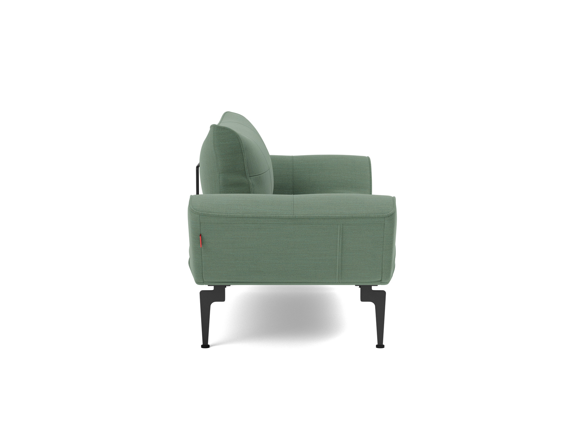 Tagesbett Zeal Flachgewebe Elegance 518-Green Beine Laser schwarz