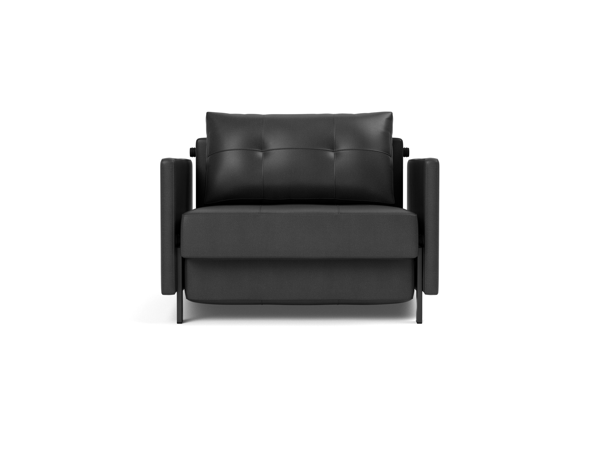 Schlafsessel Cubed 90 mit Armlehnen Lederoptik Faunal 550-Black