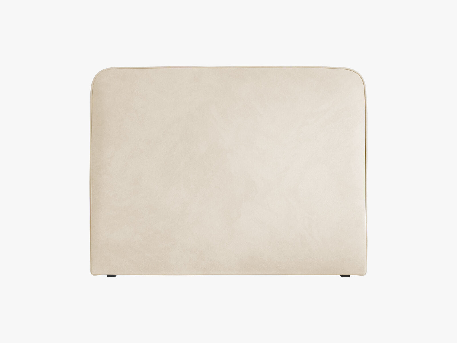 Micadoni Jamie Samtiger Kopfteil 140 cm (H 120 cm) Samt Paris Beige 140x120