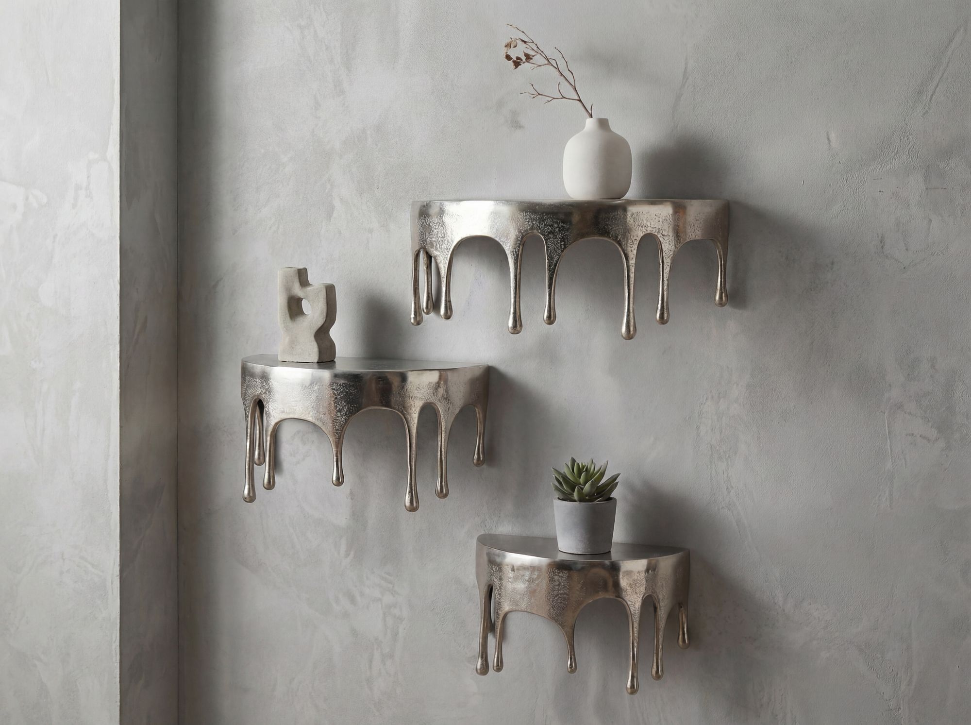 Wandregal Siggerud Aluminium Silber