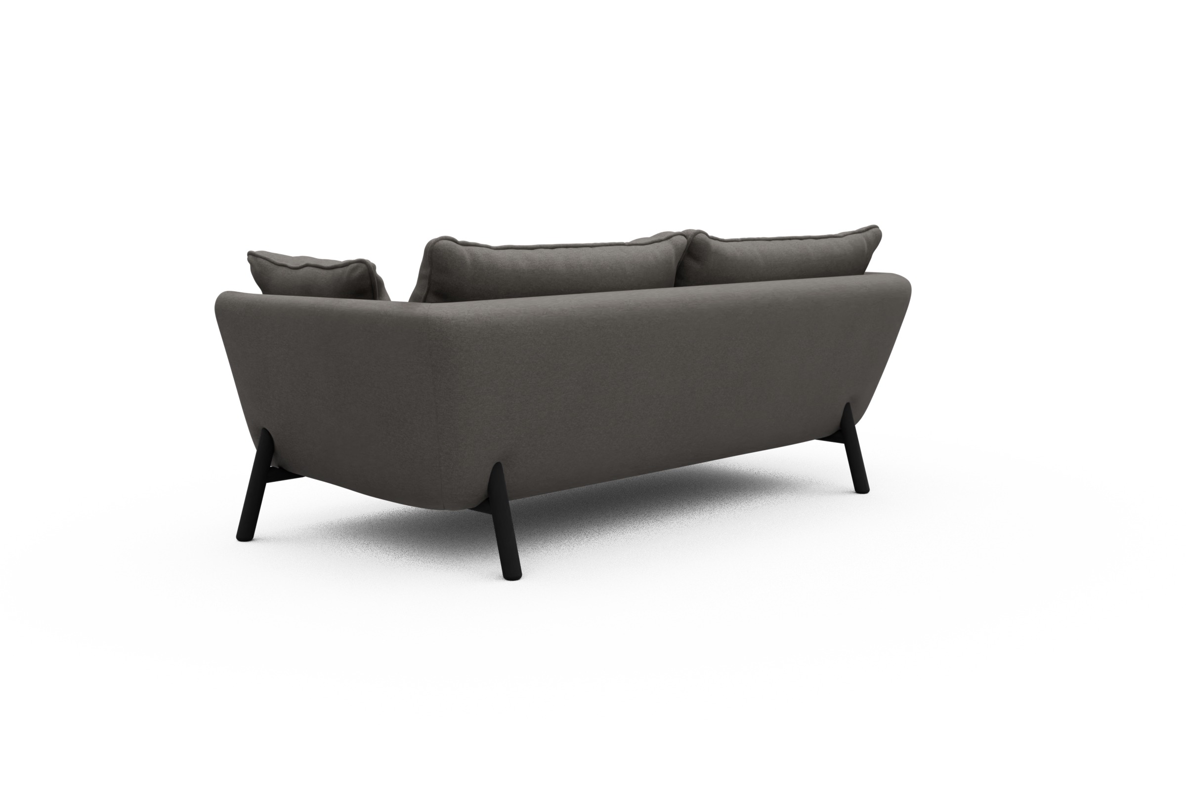 Sofa Emil PREMIUM 2-Sitzer Beinfarbe Eiche Schwarz Satya-Taupe