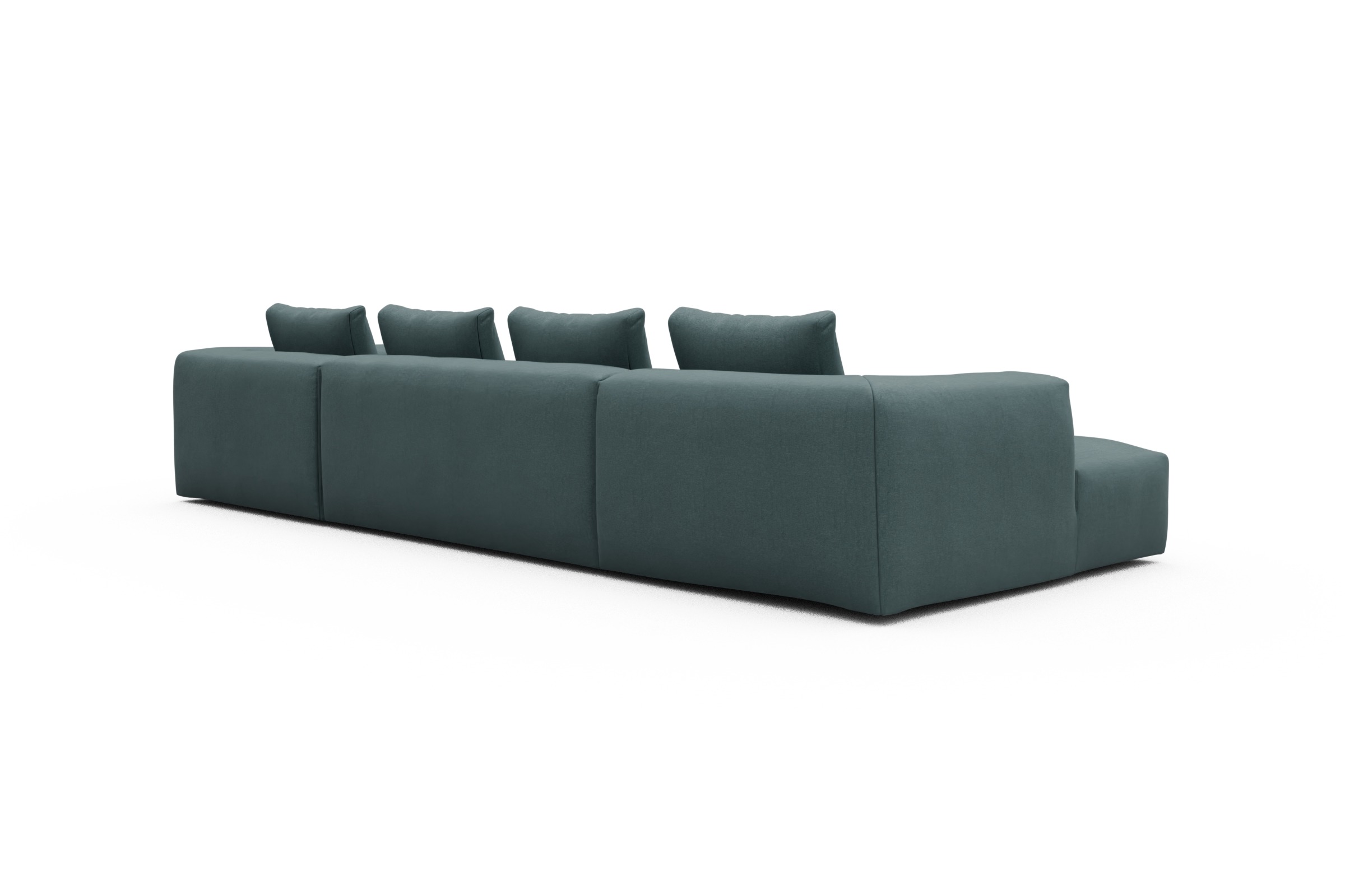 Wohnlandschaft Fred Relax-Ecke rechts mit 2-Sitzer und Chaiselongue links Satya-Niagara