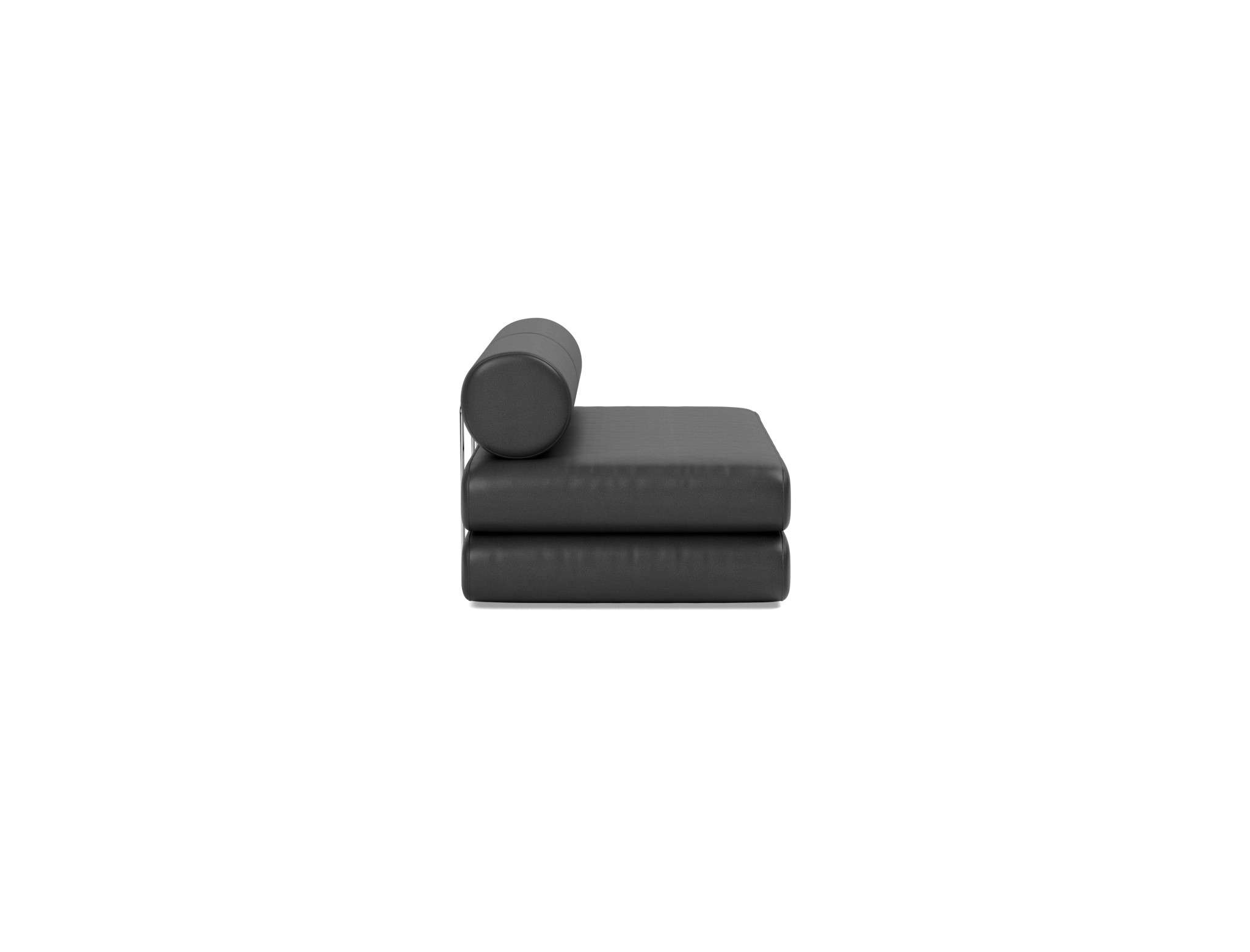 Tagesbett Circlus mit Rückenrollen Lederoptik Faunal 550-Black