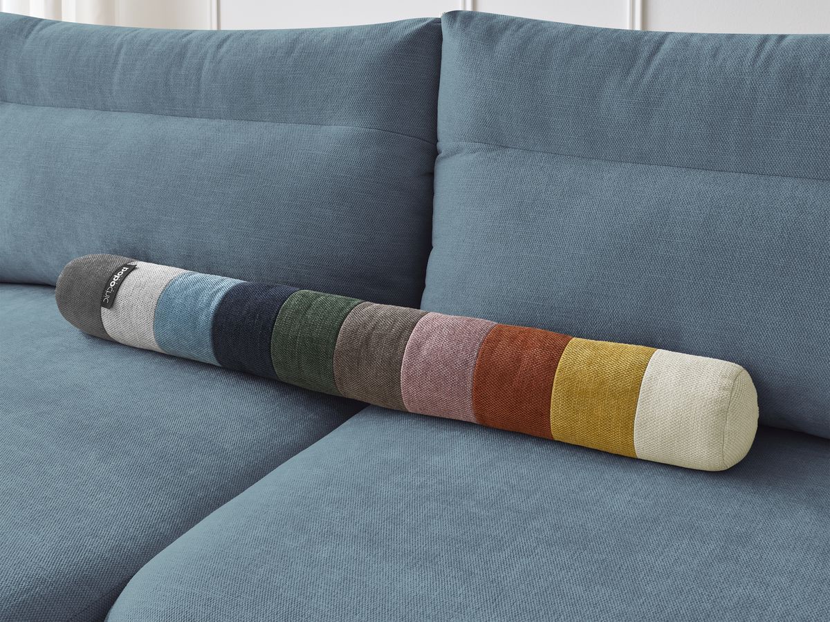 Bobochic Aden Ecksofa 386 × 152 cm Stoff Hellblau Ecke links