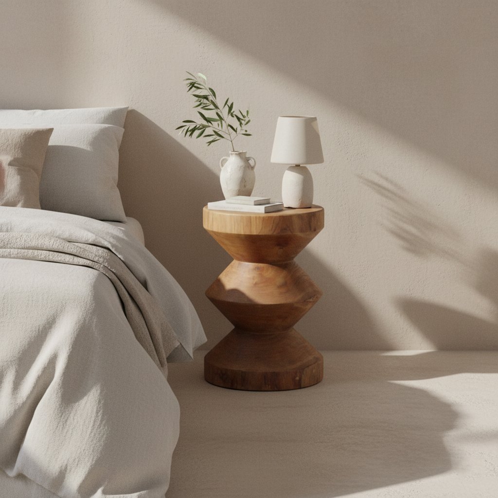 Raw Materials Forma Beistelltisch aus Teakholz Rizo natur
