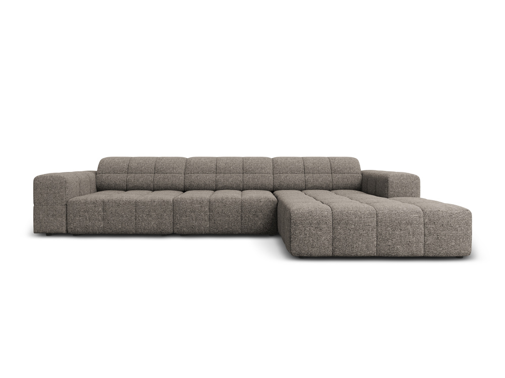 Cosmopolitan Design Ecksofa Chicago 4-Sitzer Chenille Haga Grau Rechts
