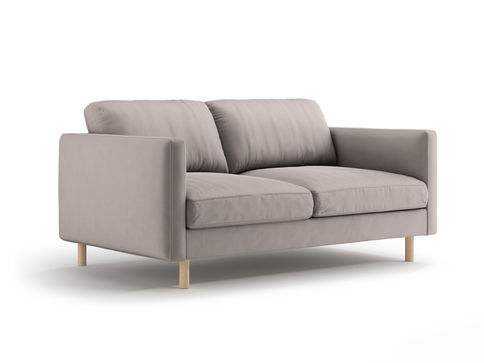 Micadoni Sofa Eden 2-Sitzer Samt Warmes Grau