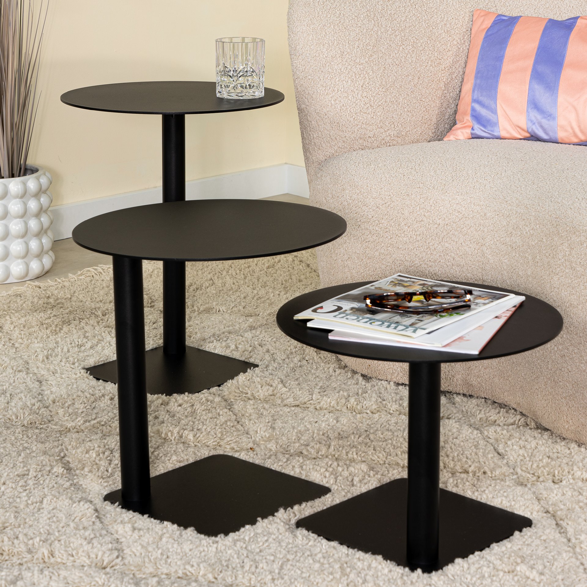 Spinder Design Beistelltisch Sunny 50 Schwarz