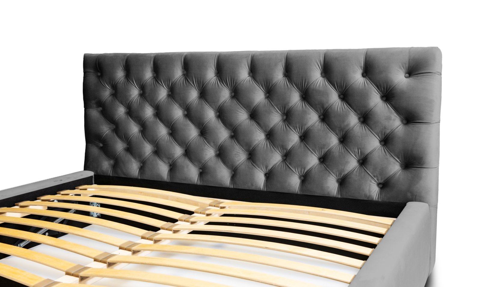 Polsterbett Sento-I Samtstoff 140x200 mit Holzrahmen Magic Velvet 2271