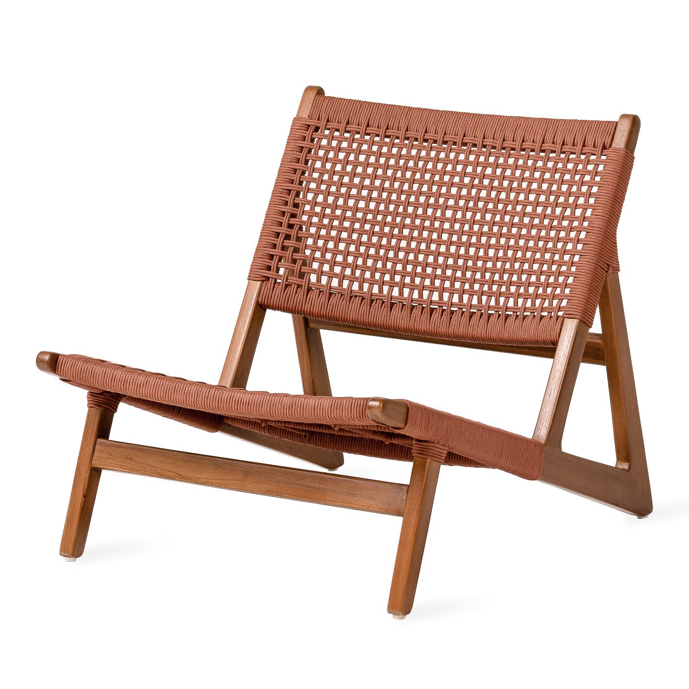 Jesper Home Outdoor-Akzentstuhl Kuwana Cinnamon-Weave Gestell Bernstein