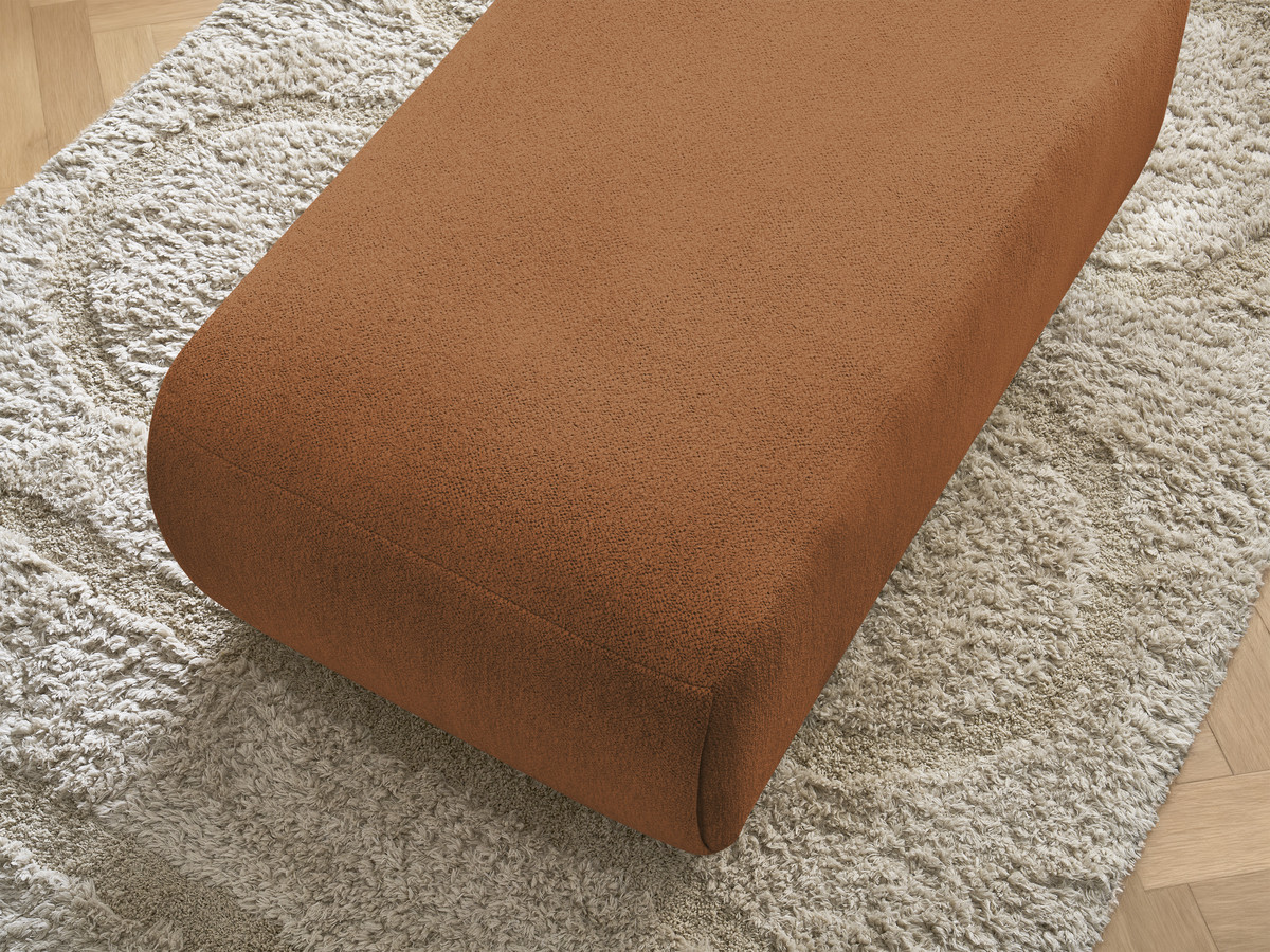 Bobochic Jana Pouf 63 × 114 cm Melange-Stoff Orange