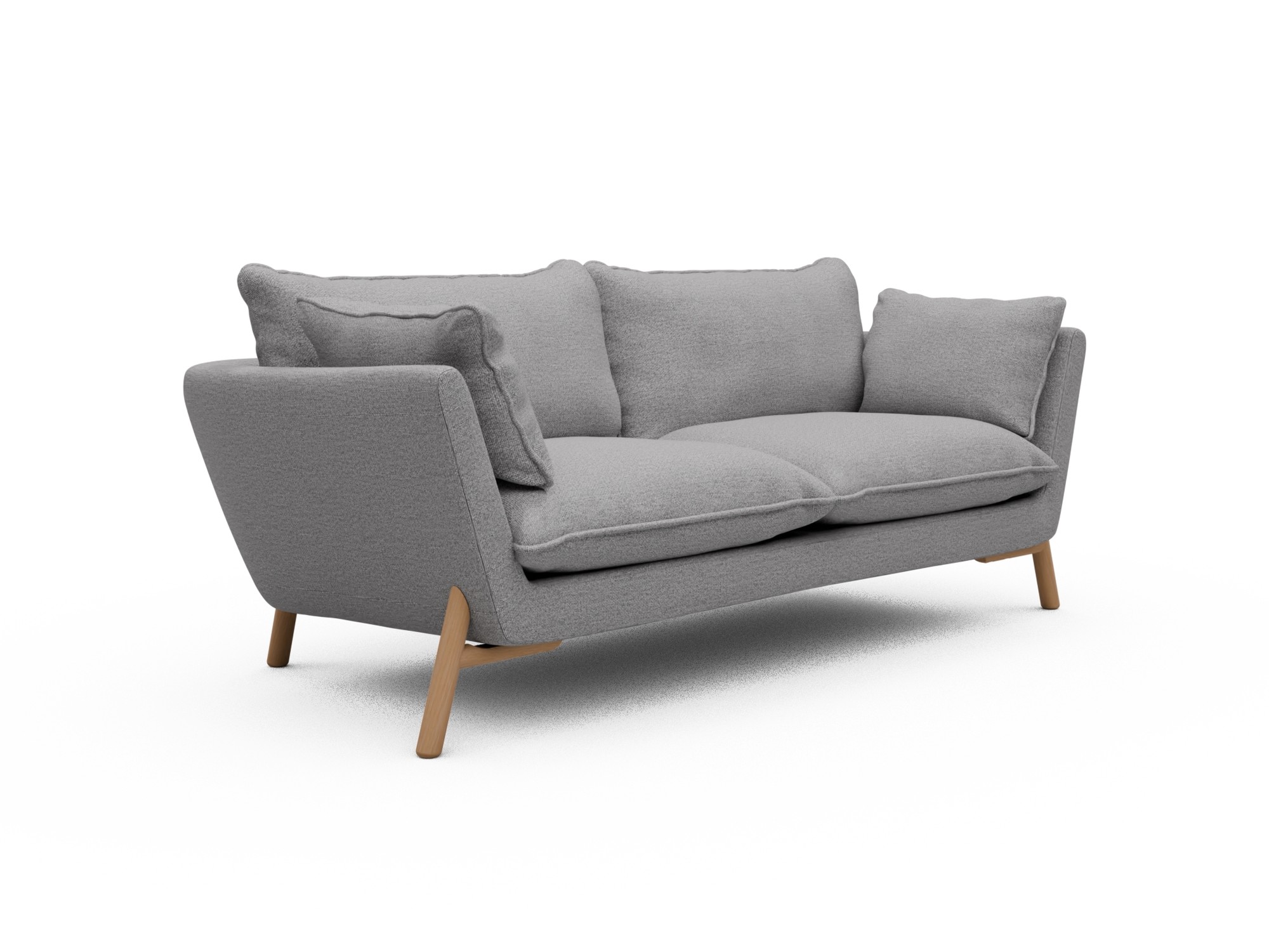Skandi Home Sofa Emil Soft 2-Sitzer Beinfarbe Eiche Natur Sama-Grey moebelfaktor