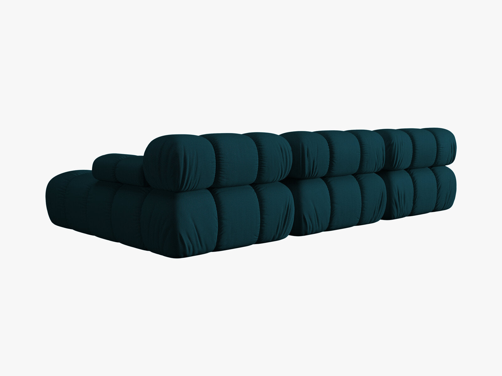 Micadoni Modulares Ecksofa Bellis 4-Sitzer Rechts 3D-Stoff Sonic Marineblau