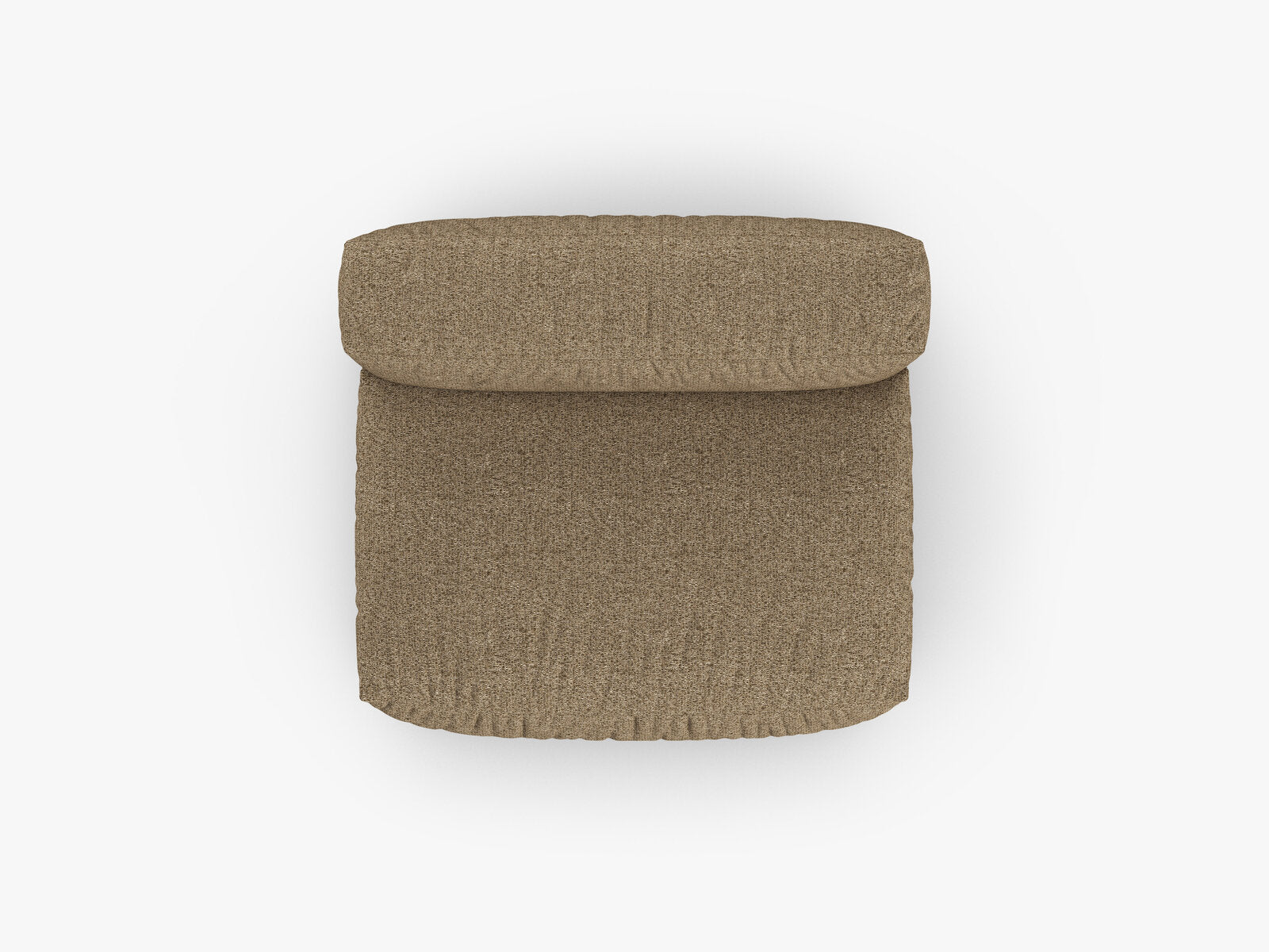Micadoni Mittelmodul Martina 1-Sitzer Groß 90cm Sitztiefe Boucle Monet Cappuccino