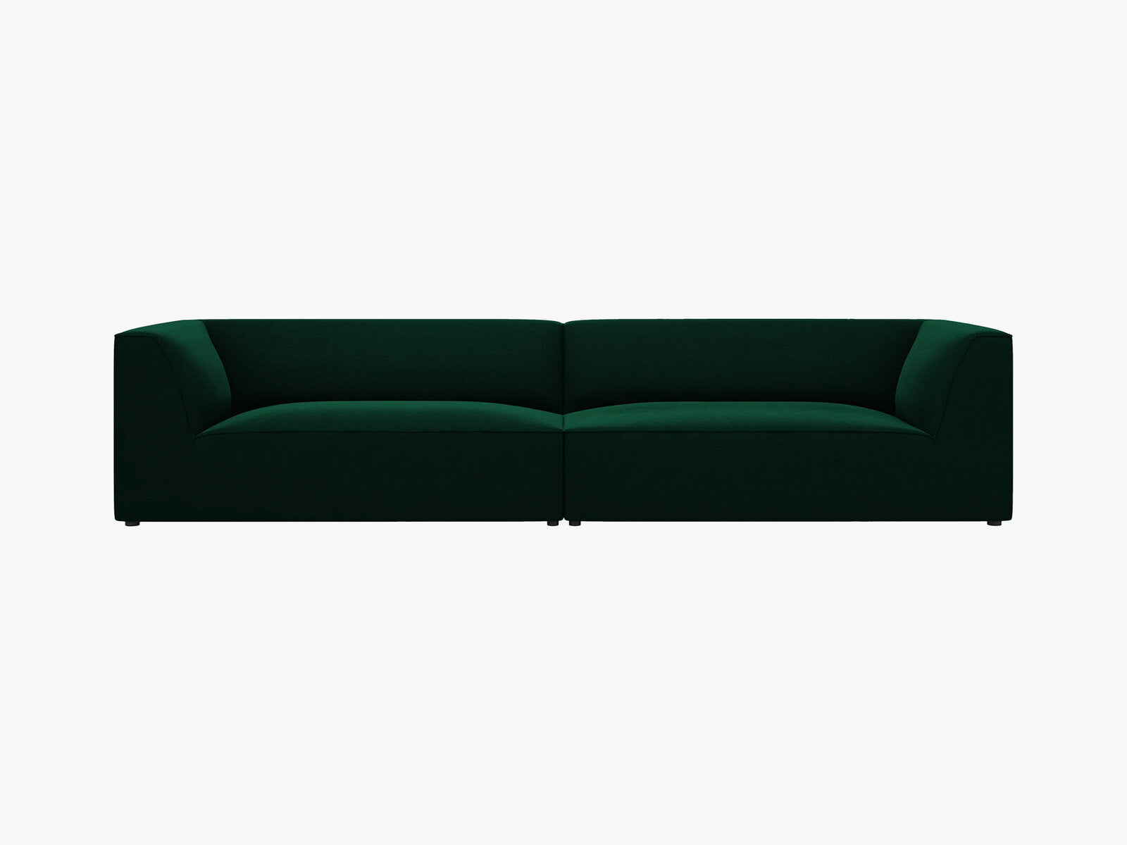 Micadoni Sofa Ruby 4-Sitzer Samt Salvador Flaschengrün