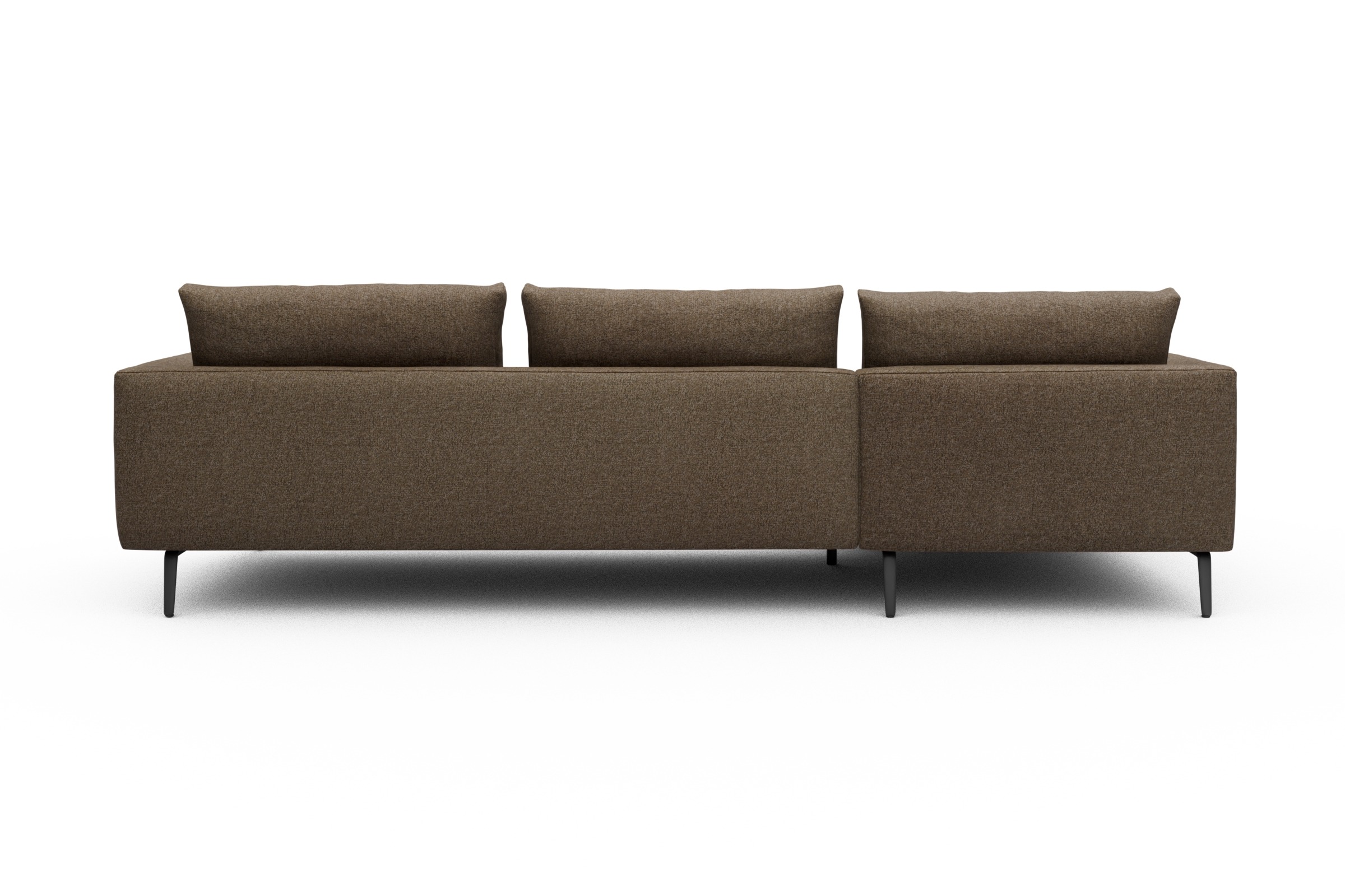 Ecksofa Karl Chaiselongue links mit 2,5-Sitzer Aivi-Khaki-Brown