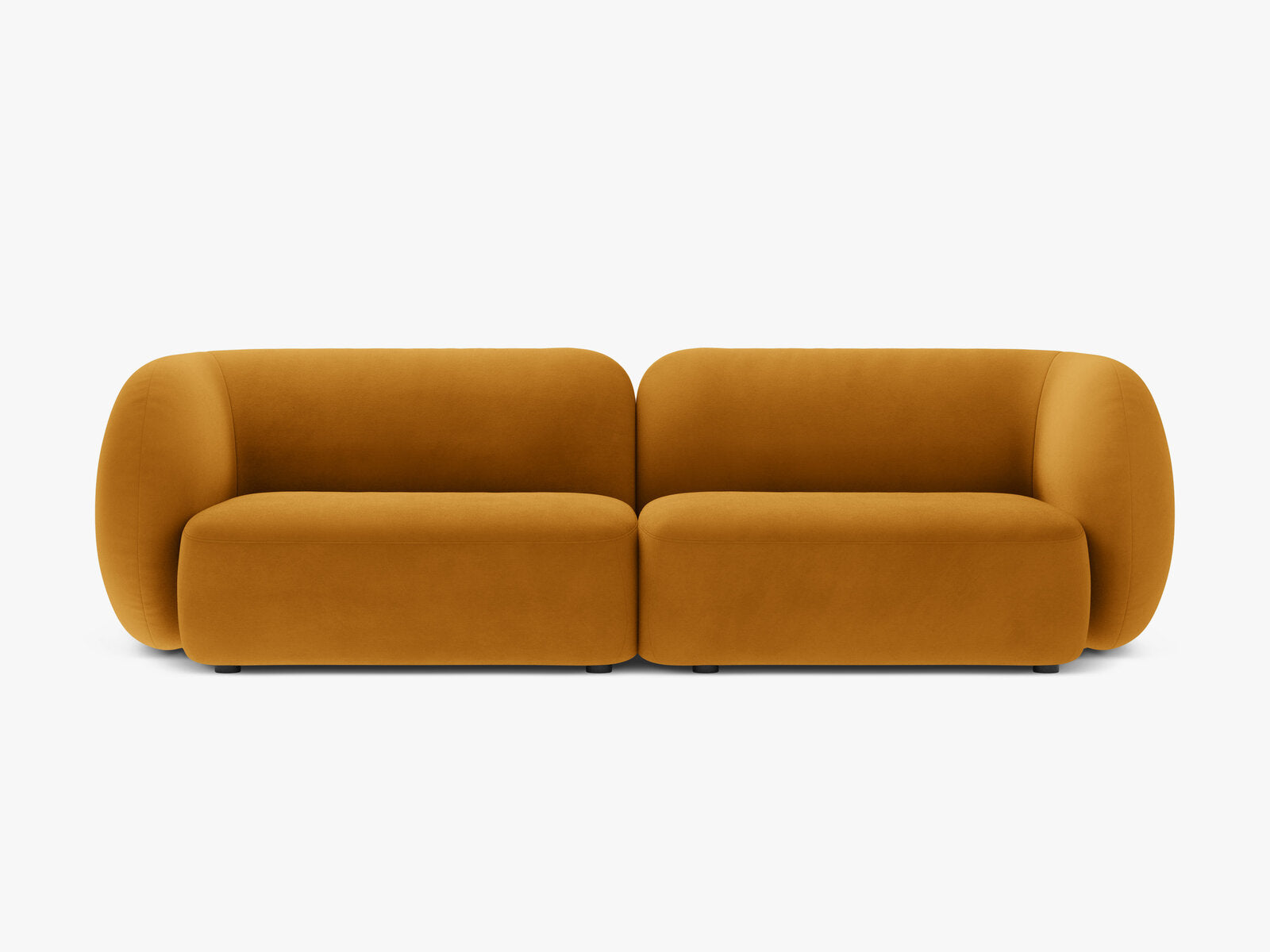 Micadoni Sofa Kate 4-Sitzer Samt Salvador Gelb