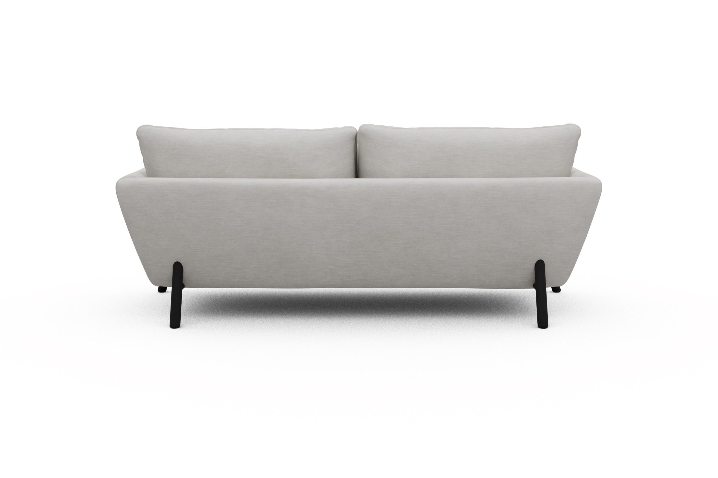 Sofa Emil 3-Sitzer Beinfarbe Eiche Schwarz Vivus-Dusty-Off-White