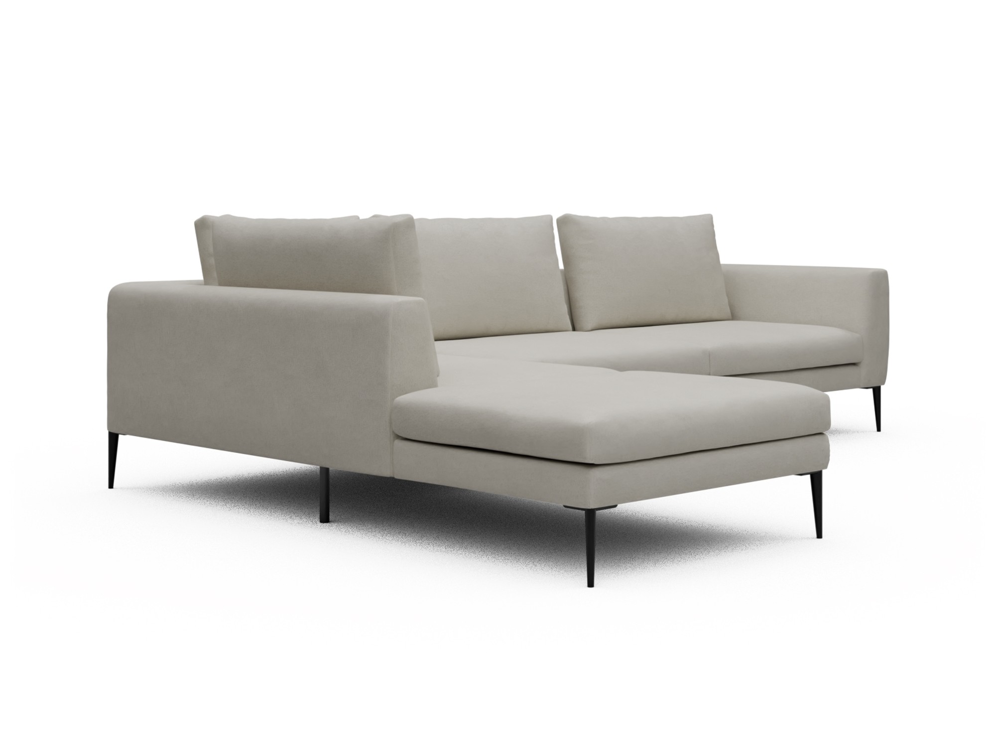 Skandi Home Ecksofa Paul Relax-Ecke links mit 3-Sitzer Denari-Clean-Beige moebelfaktor