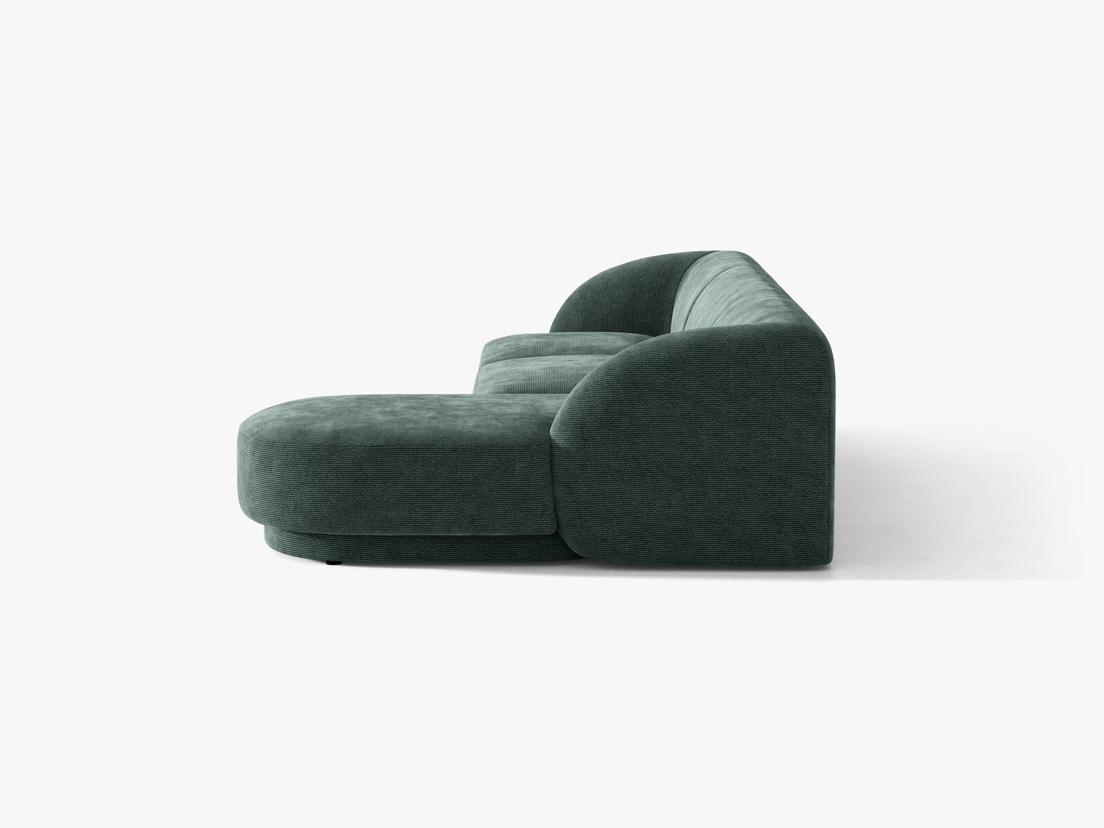 Micadoni Ecksofa Miley 4-Sitzer Rechts Chenille Haga Petrol