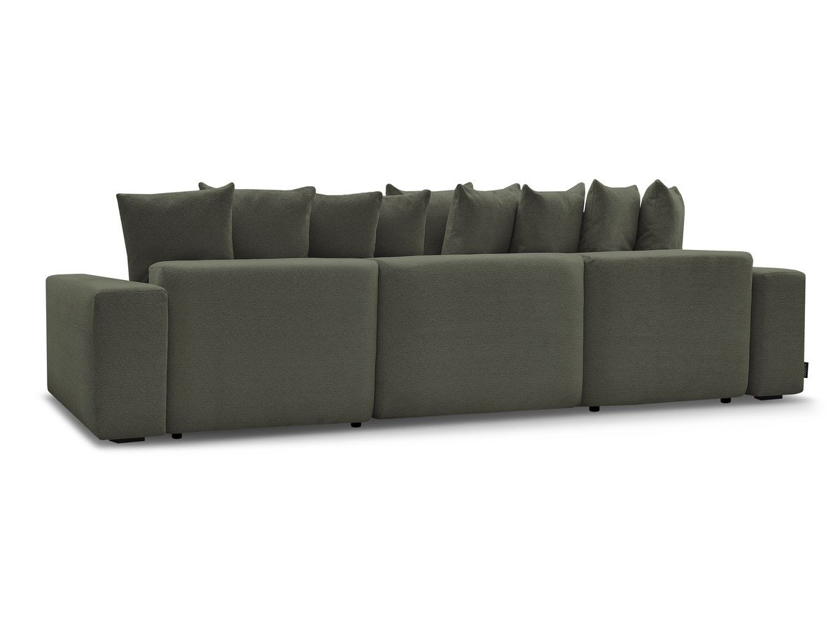 Bobochic Voltaire Wohnlandschaft 420 × 165 cm Melange-Stoff Grün