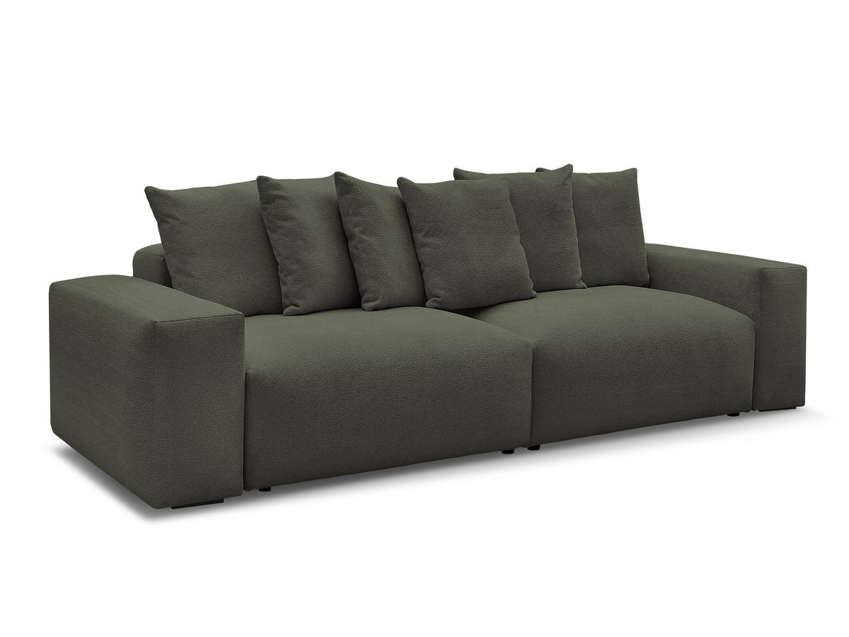 Bobochic Voltaire Sofa 4-Sitzer 320 × 124 cm Melange-Stoff Grün