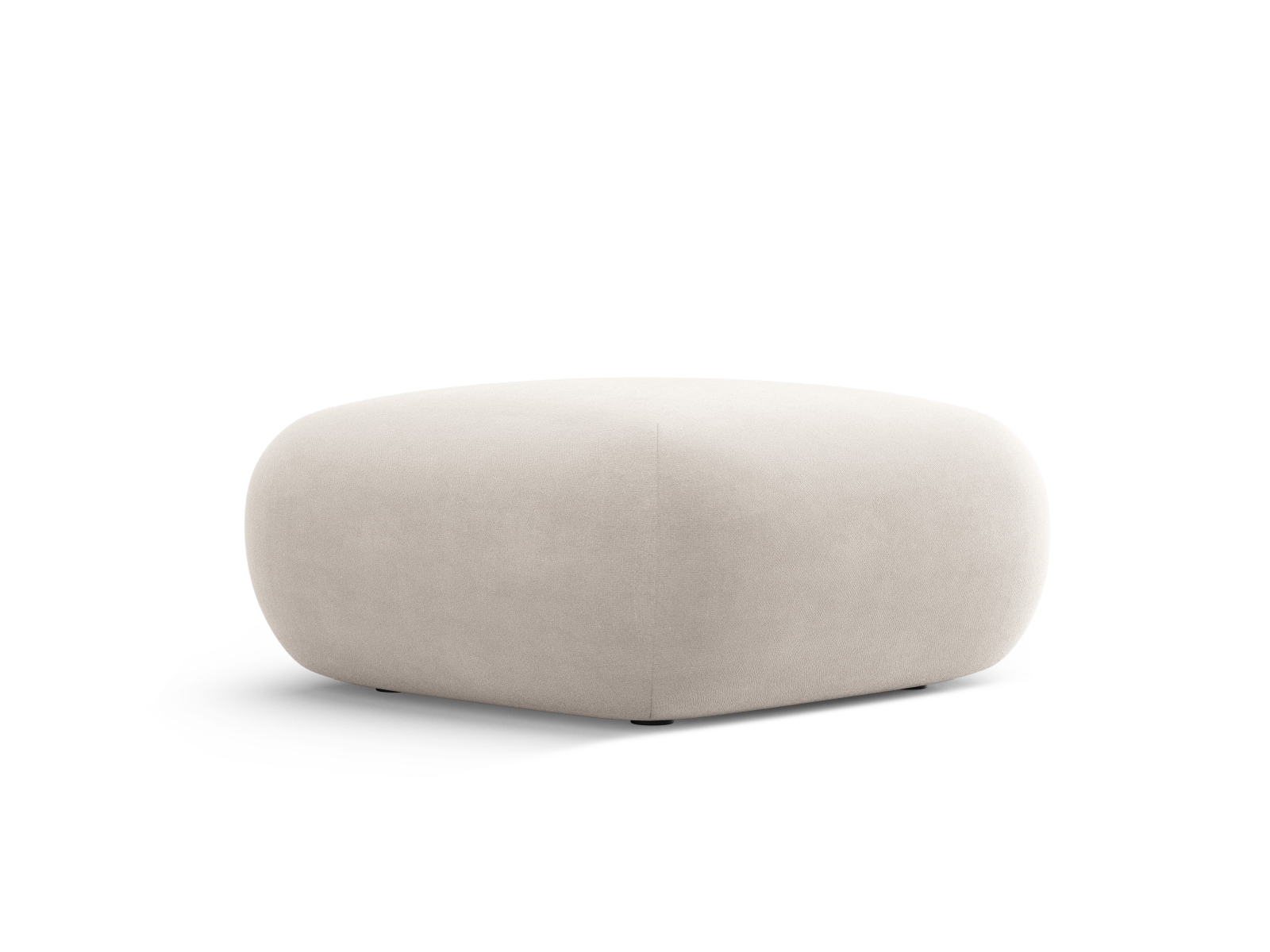 Cosmopolitan Design Pouf Nolio mittlere Version Samt Casino Helles Beige
