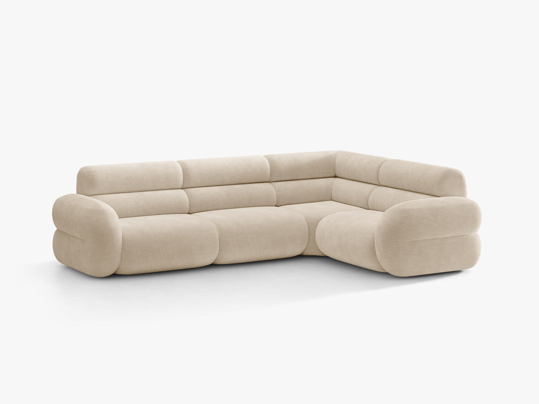 Micadoni Neo Ecksofa 295 cm Links Chenille Golden Helles Beige