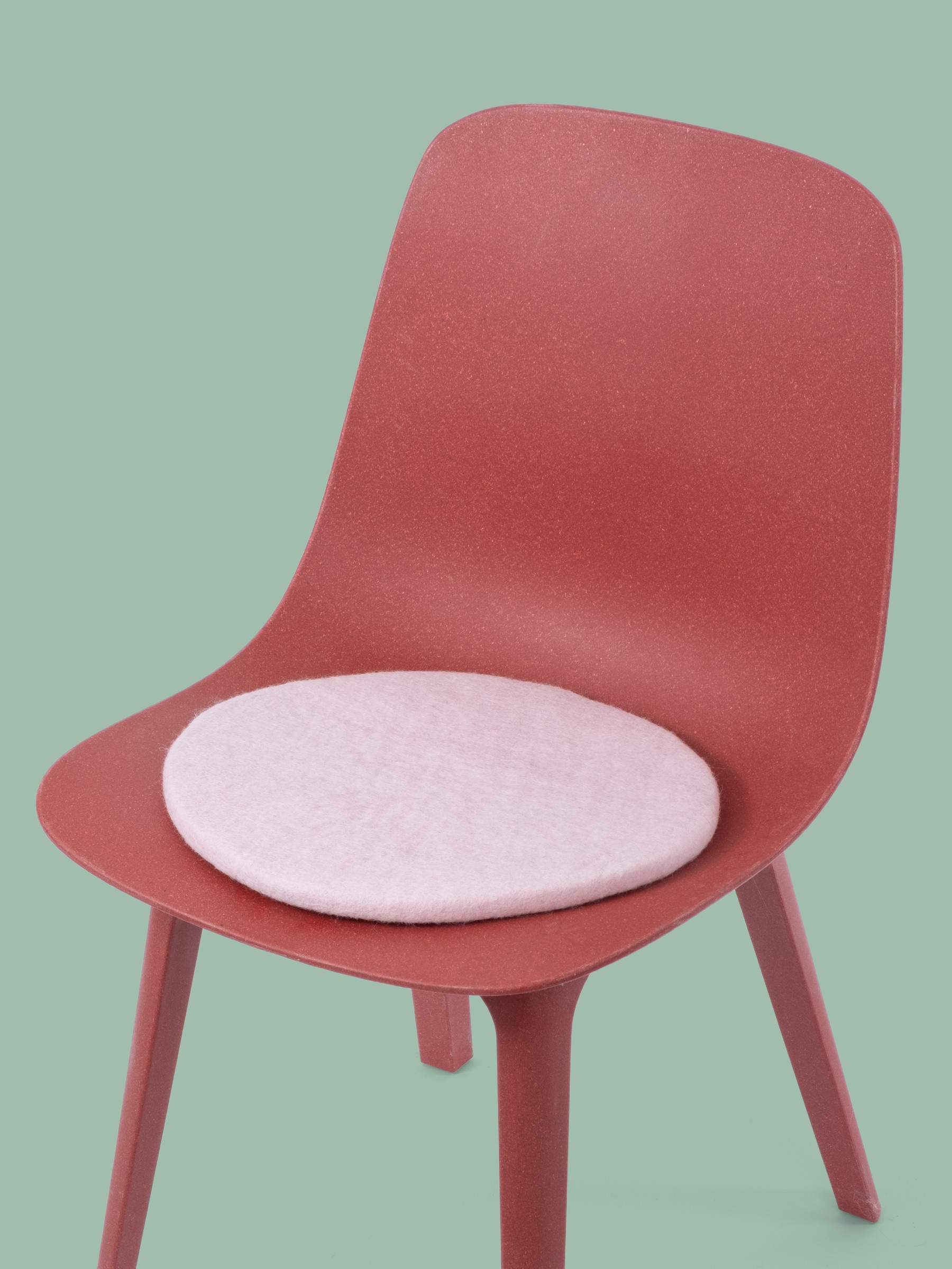 myfelt Mona Filz-Sitzauflage Zartrosa Ø 36 cm