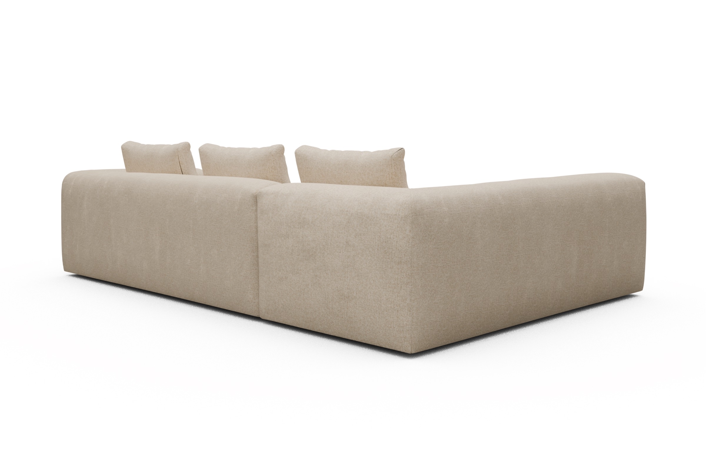 Ecksofa Fred 2x 2,5-Sitzer links offen Casone-Natural-Beige