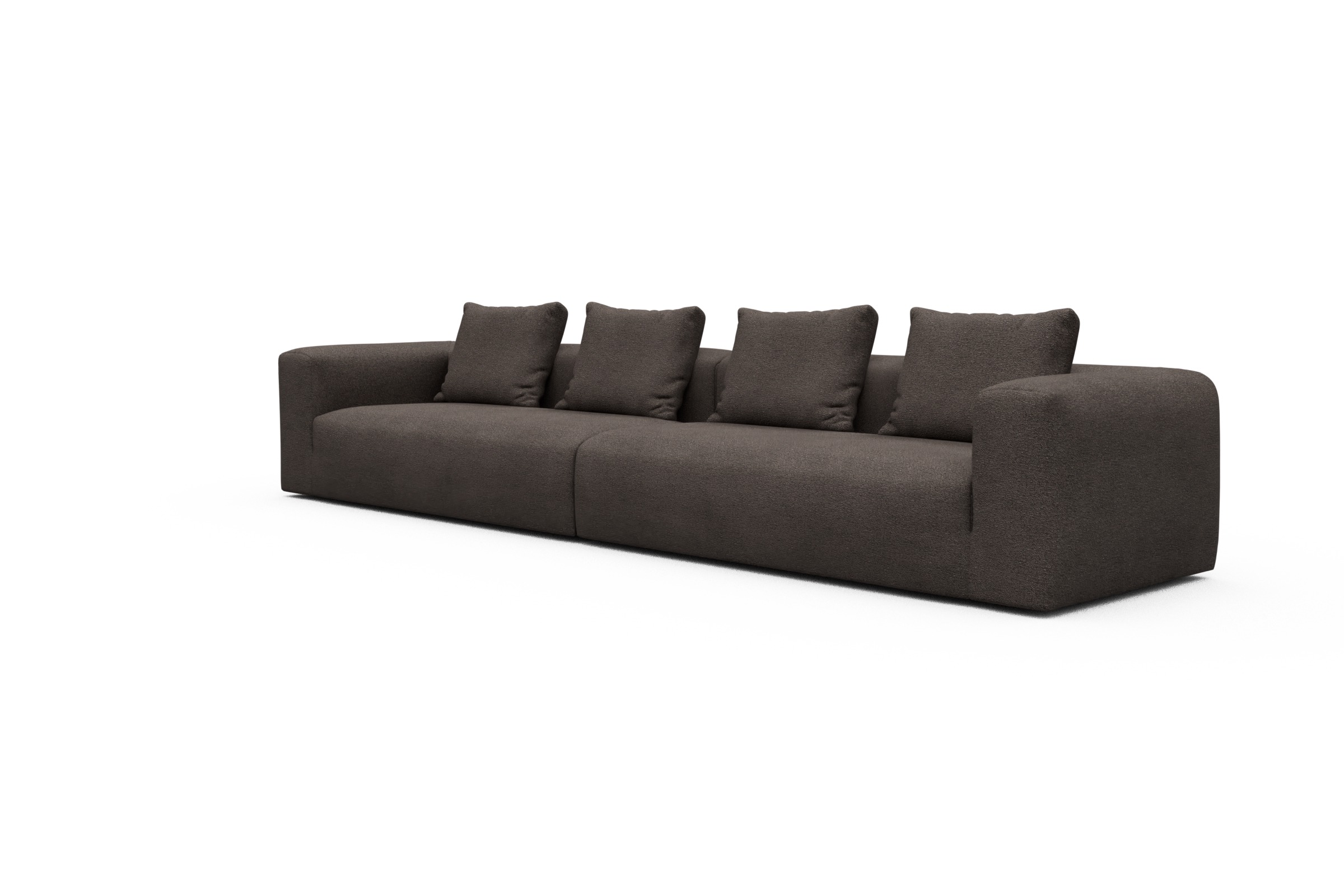 Sofa Modulares XXL Sofa Fred 5-Sitzer Boucle-Taupe