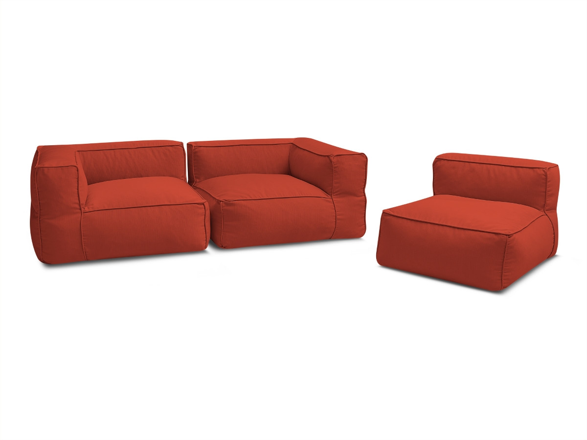 Bobochic Giulia Gartensofa 3-Sitzer Stoff Rot